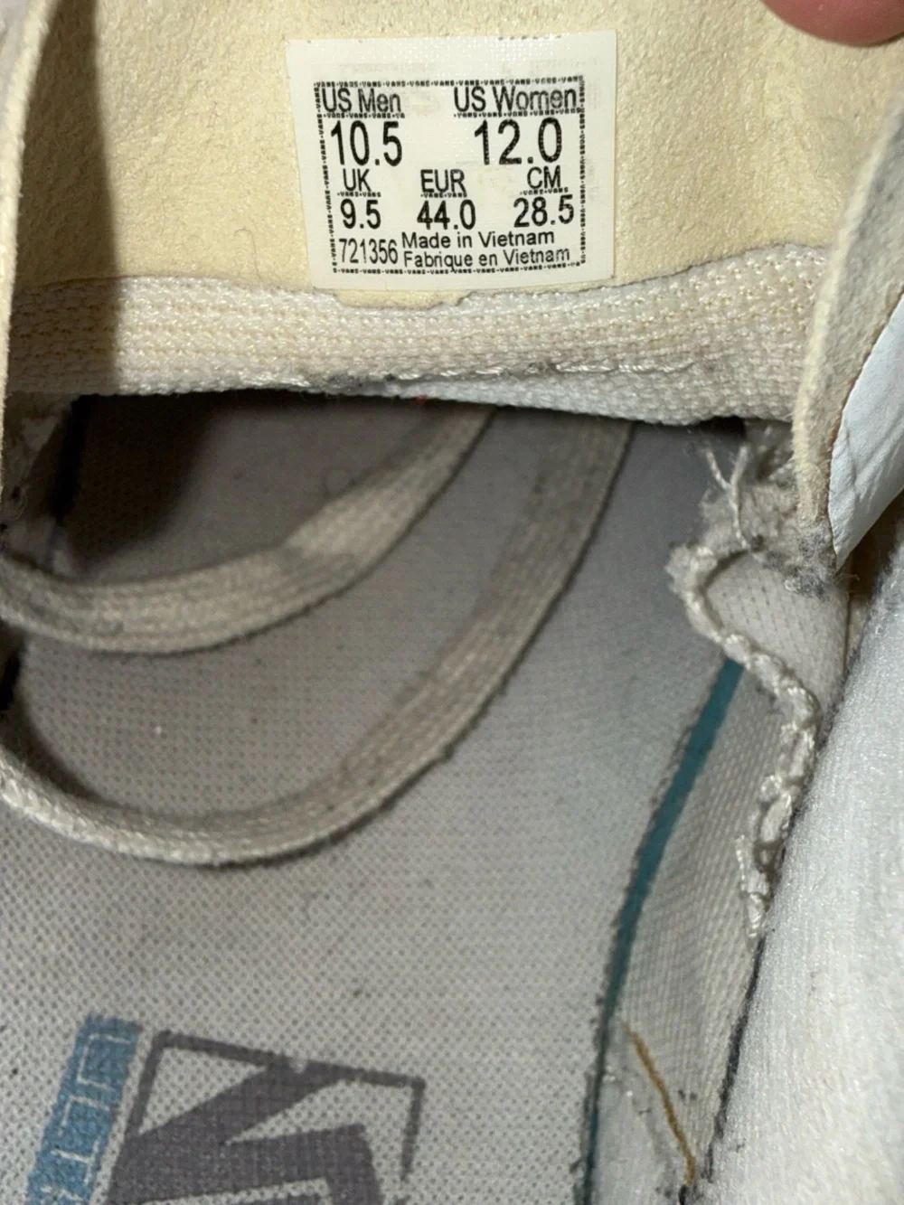 Vans Men’s White Low-Top Mesh & Leather Sneakers